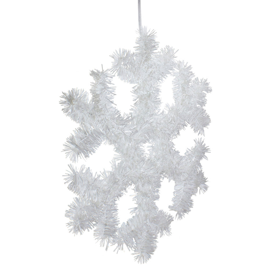 Sparkling Tinsel Snowflake Window Decor (13.5&quot;)