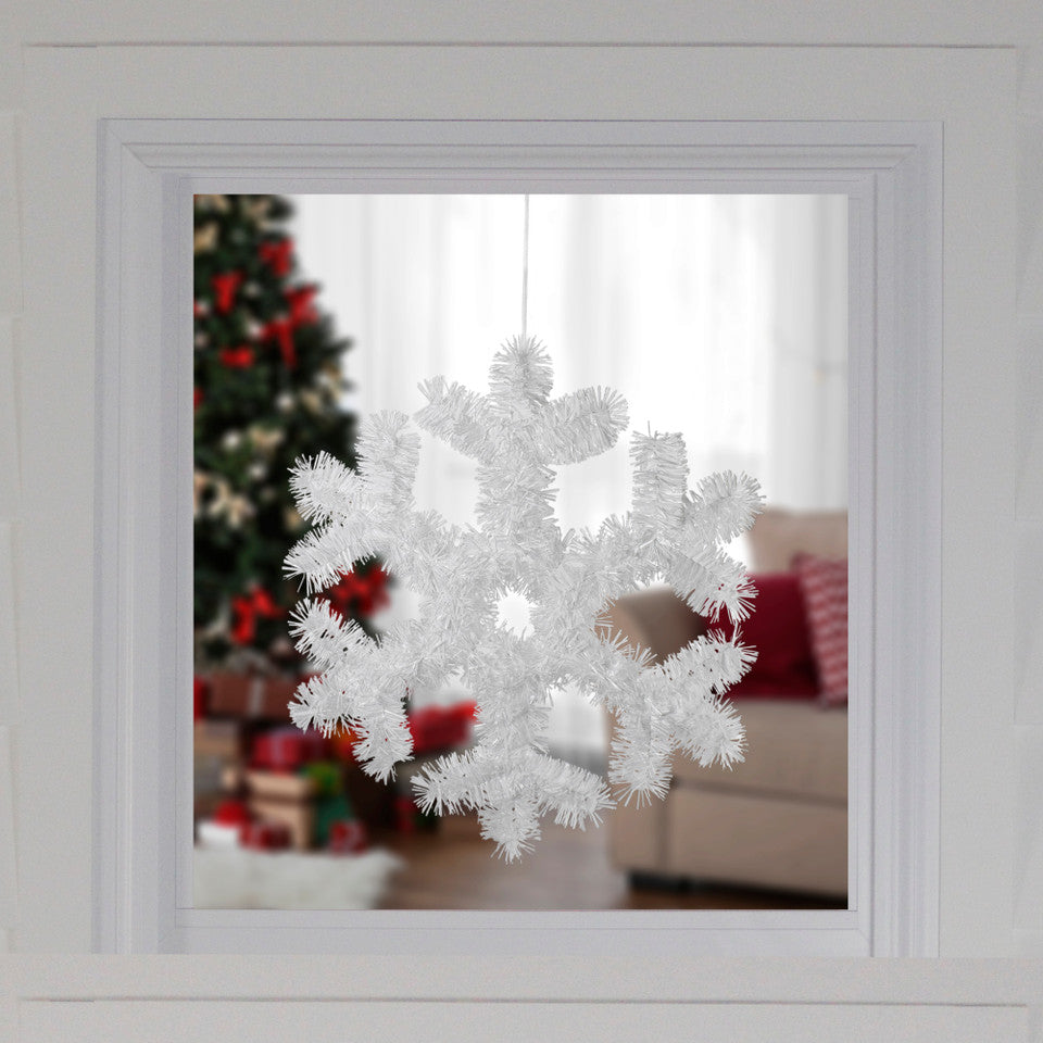 Sparkling Tinsel Snowflake Window Decor (13.5&quot;)