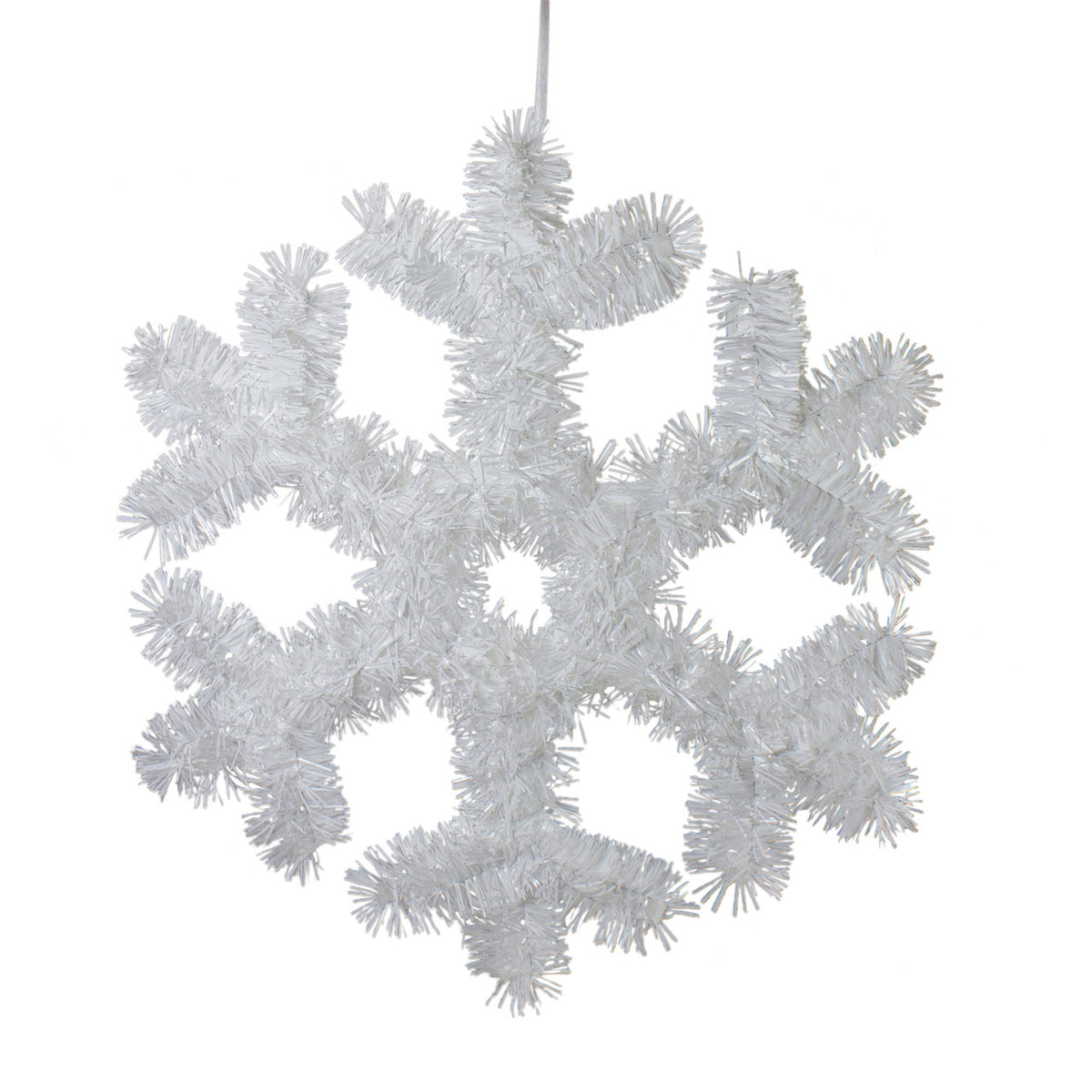 Sparkling Tinsel Snowflake Window Decor (13.5&quot;)