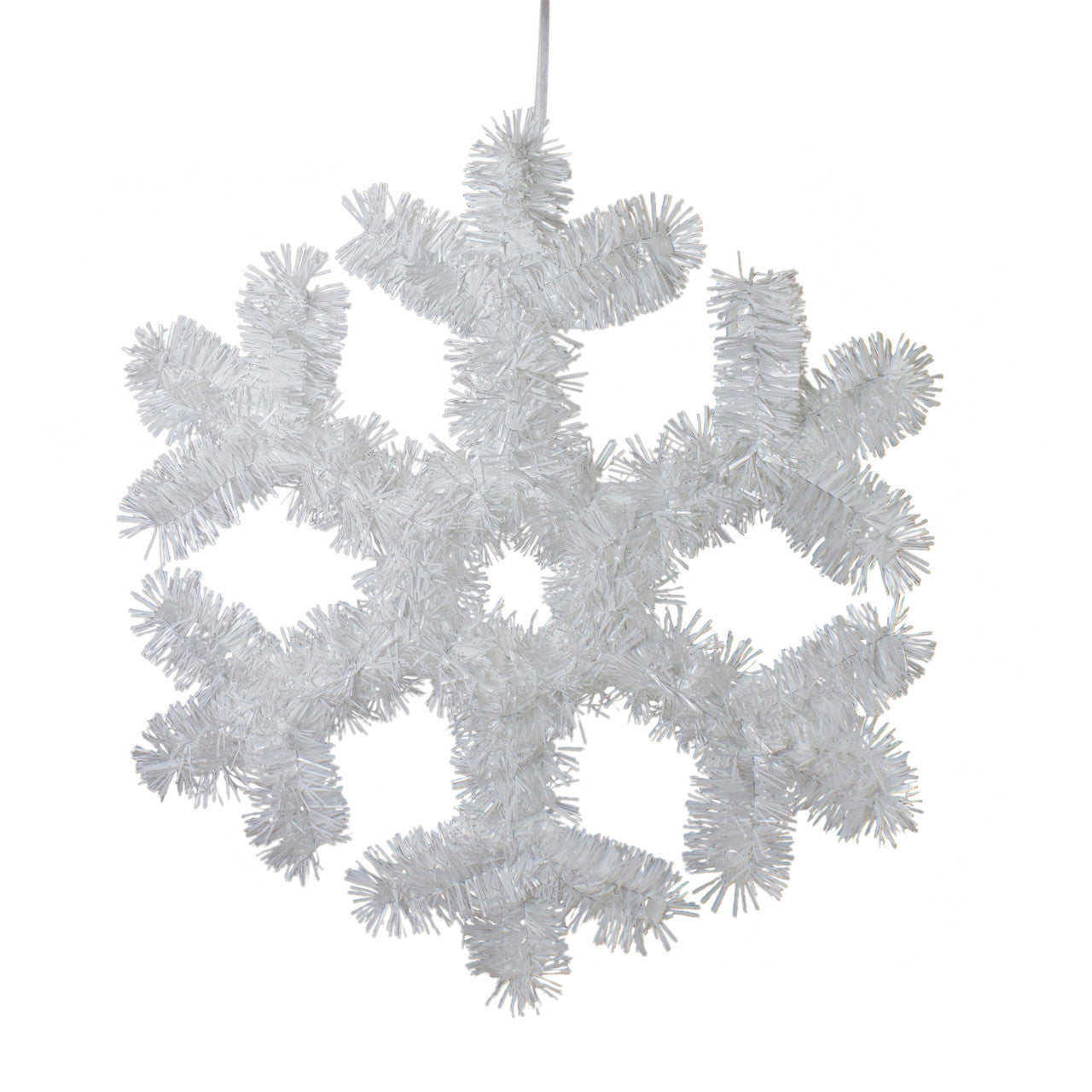 Sparkling Tinsel Snowflake Window Decor (13.5")