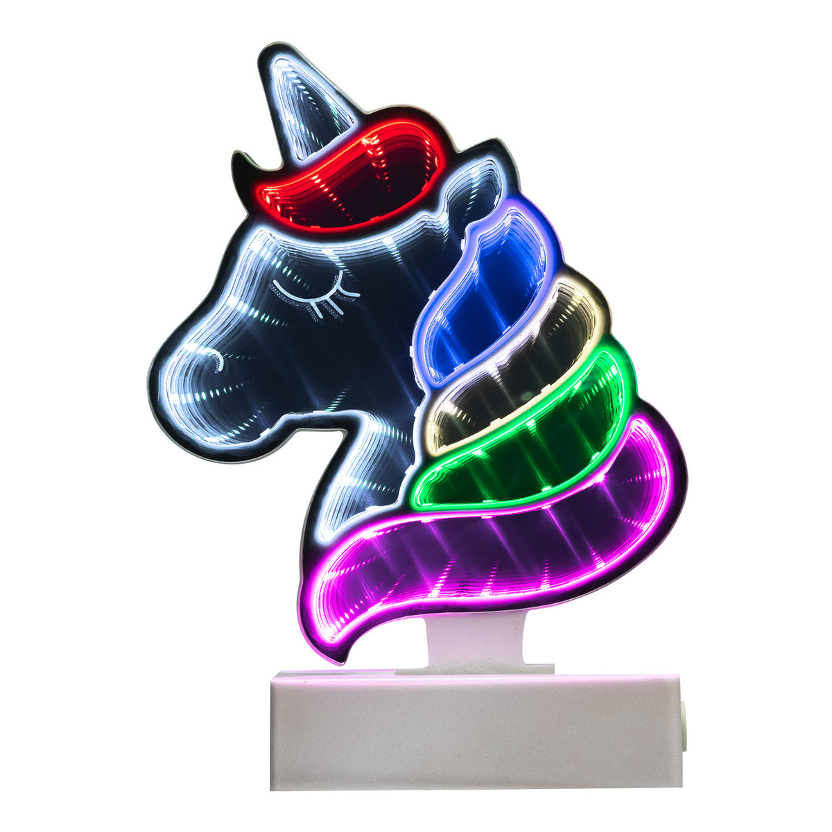 3D Unicorn Design Magical LED Infinity Mirror