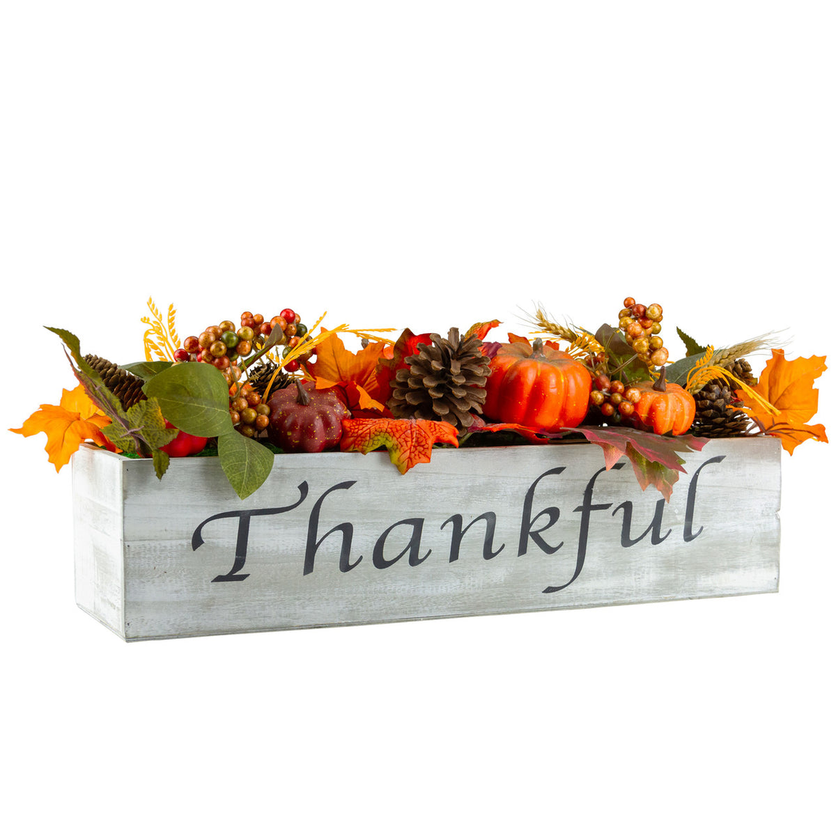 Rustic Thanksgiving Wood Box Centerpiece