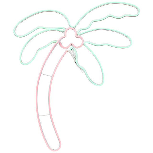 LED Neon Style Palm Tree 24.5&quot; Wall Decoration