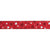 Valentine's Day Decor Ribbon 2.5" x 10 Yards Red and White Glitter Hearts