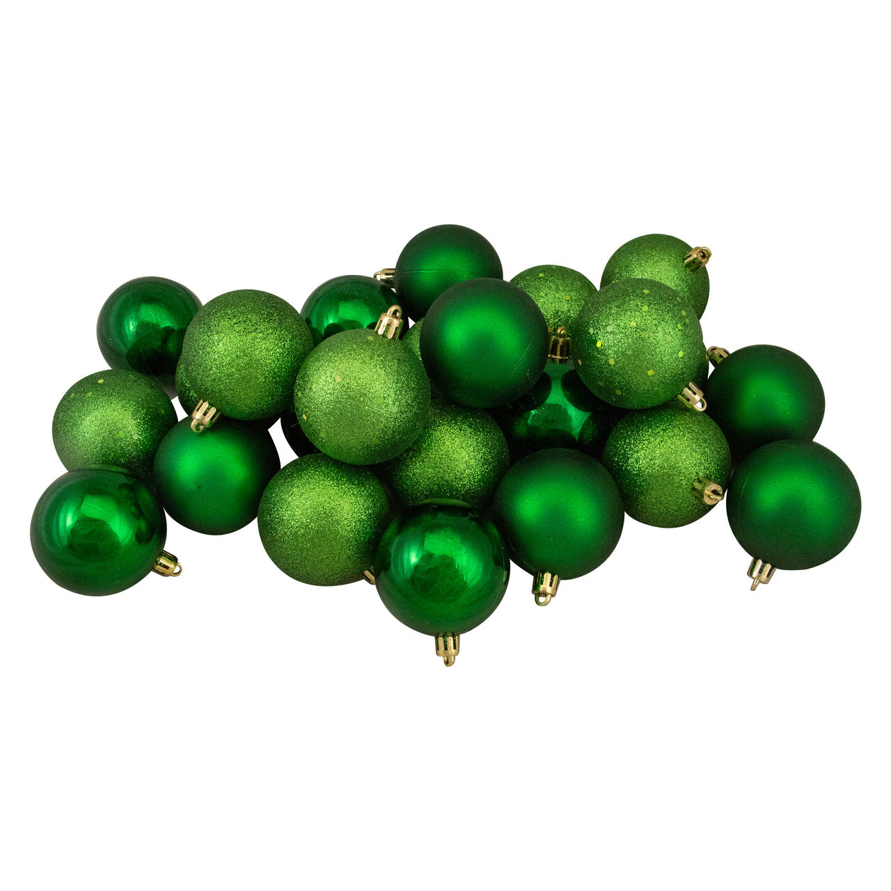 Green Shatterproof Christmas Balls 24CT for St Patrick's Day Decoration