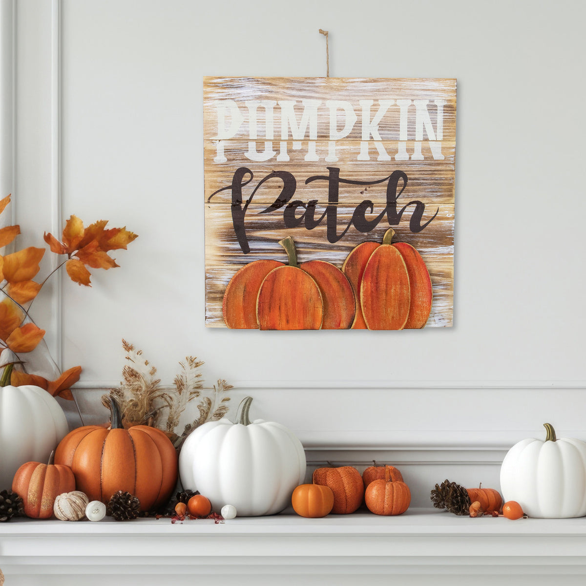 Wooden Farmhouse Style Fall Harvest 12 Inch Wall Decor