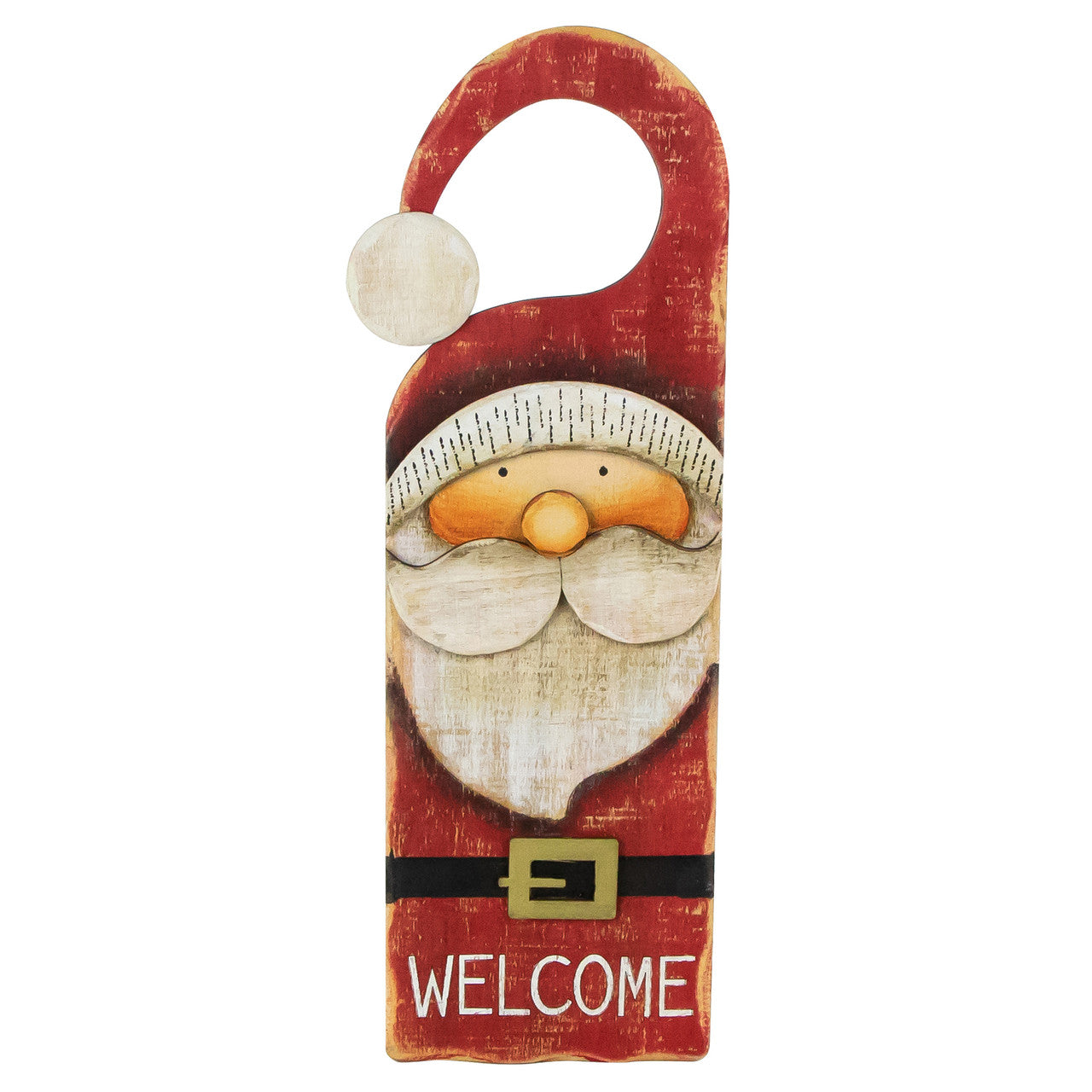 Welcome Santa Claus Door Knob Hanger 14" for Christmas Decoration