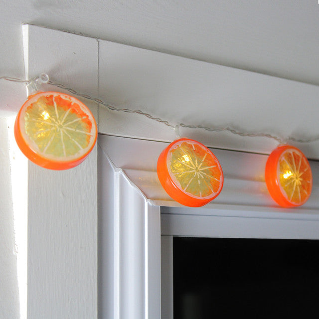 Summer Theme Orange Slice LED String Lights 4.5ft