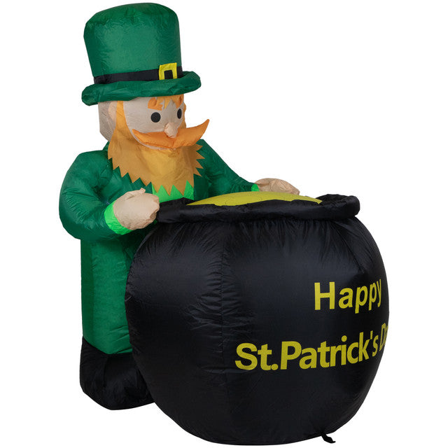 Lighted Leprechaun Yard Decoration 4&#39; for St. Patrick&#39;s Day