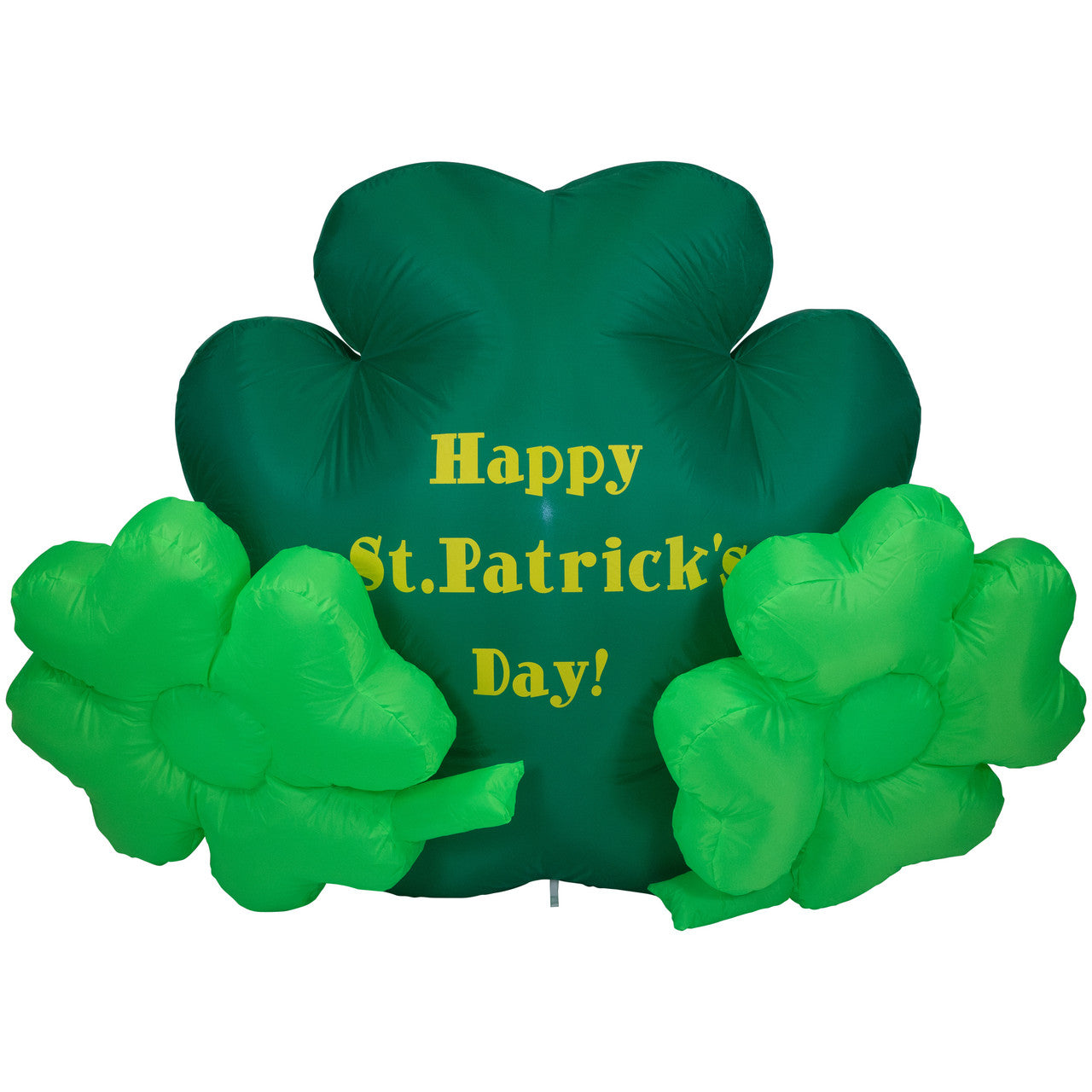 Inflatable Happy St. Patrick's Day 60" LED Lighted Triple Shamrock Outdoor Decoration