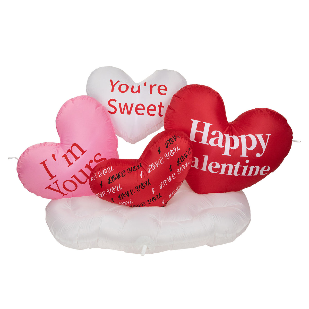 Inflatable Hearts LED Lighted Inflatable 5&#39; for Valentine&#39;s Day Decor