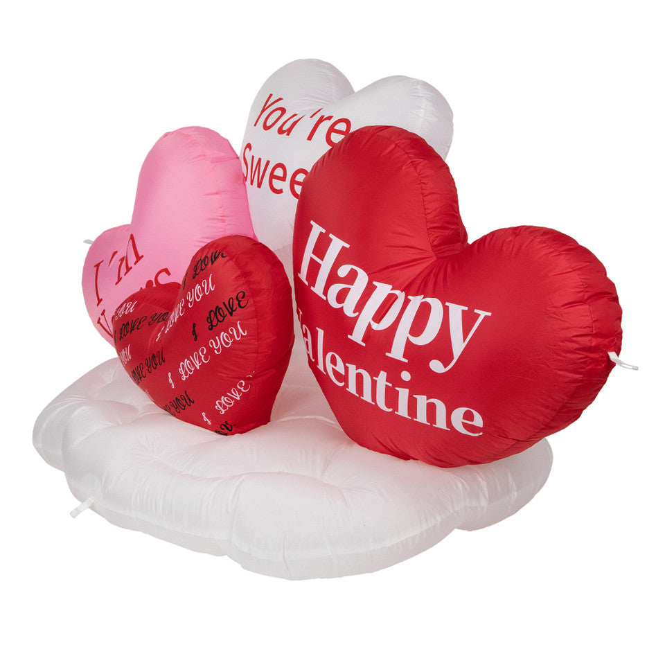 Inflatable Hearts LED Lighted Inflatable 5' for Valentine's Day Decor