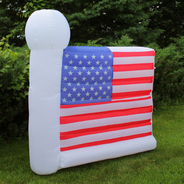 5.5&#39; Lighted Inflatable American Flag 4th of July Decor