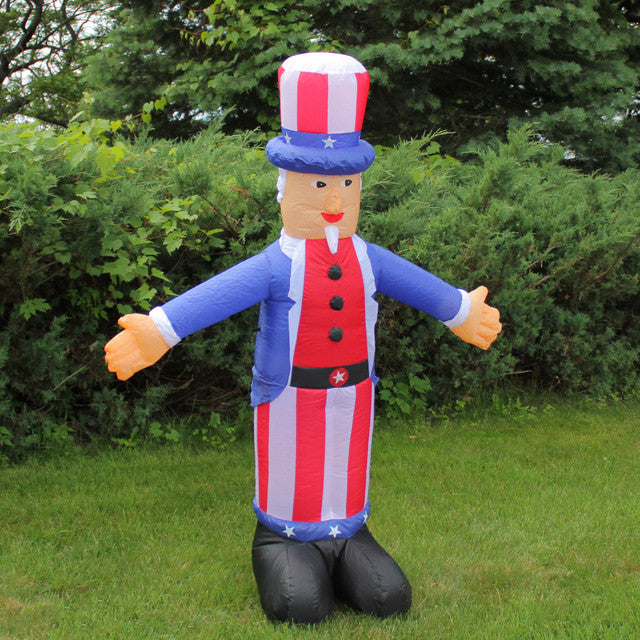 Inflatable Outdoor 6&#39; Lighted 4th of July Uncle Sam