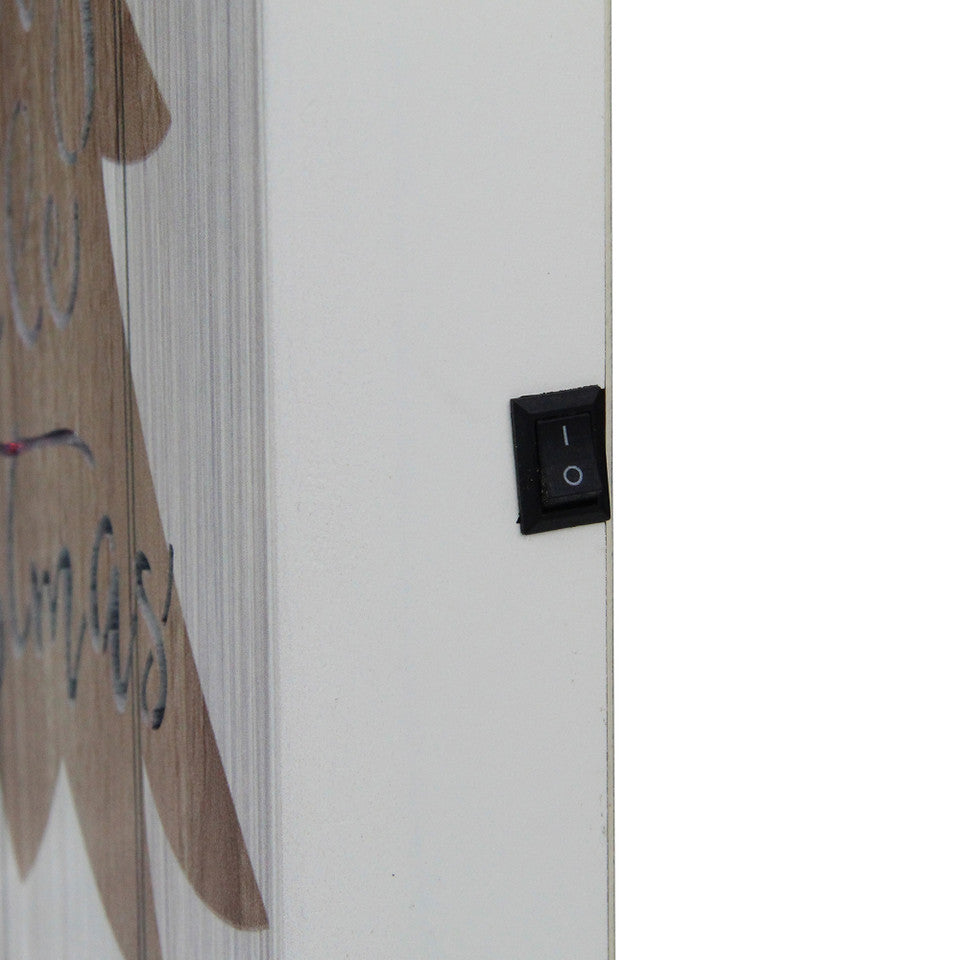 Christmas Wall Decor Lighted Tree Plaque 11.75" for Home Decor