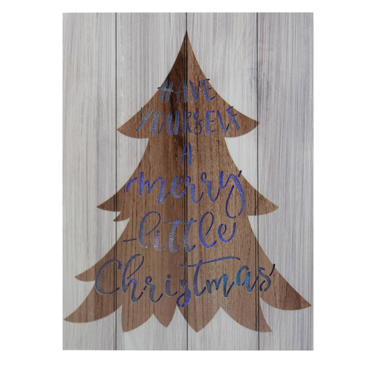Christmas Wall Decor Lighted Tree Plaque 11.75" for Home Decor