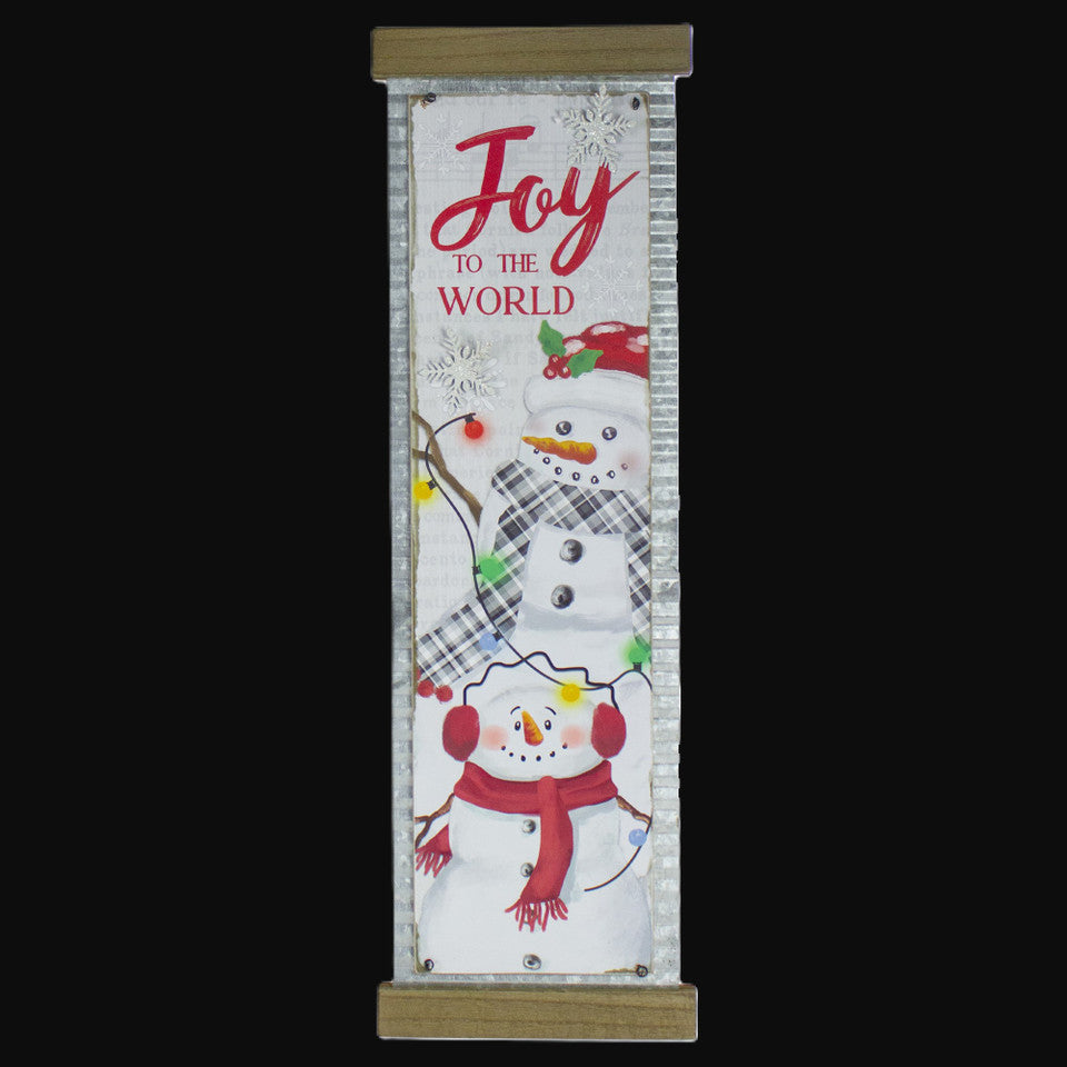 Joy to the World Galvanized Christmas Wall Decor 26 Inches