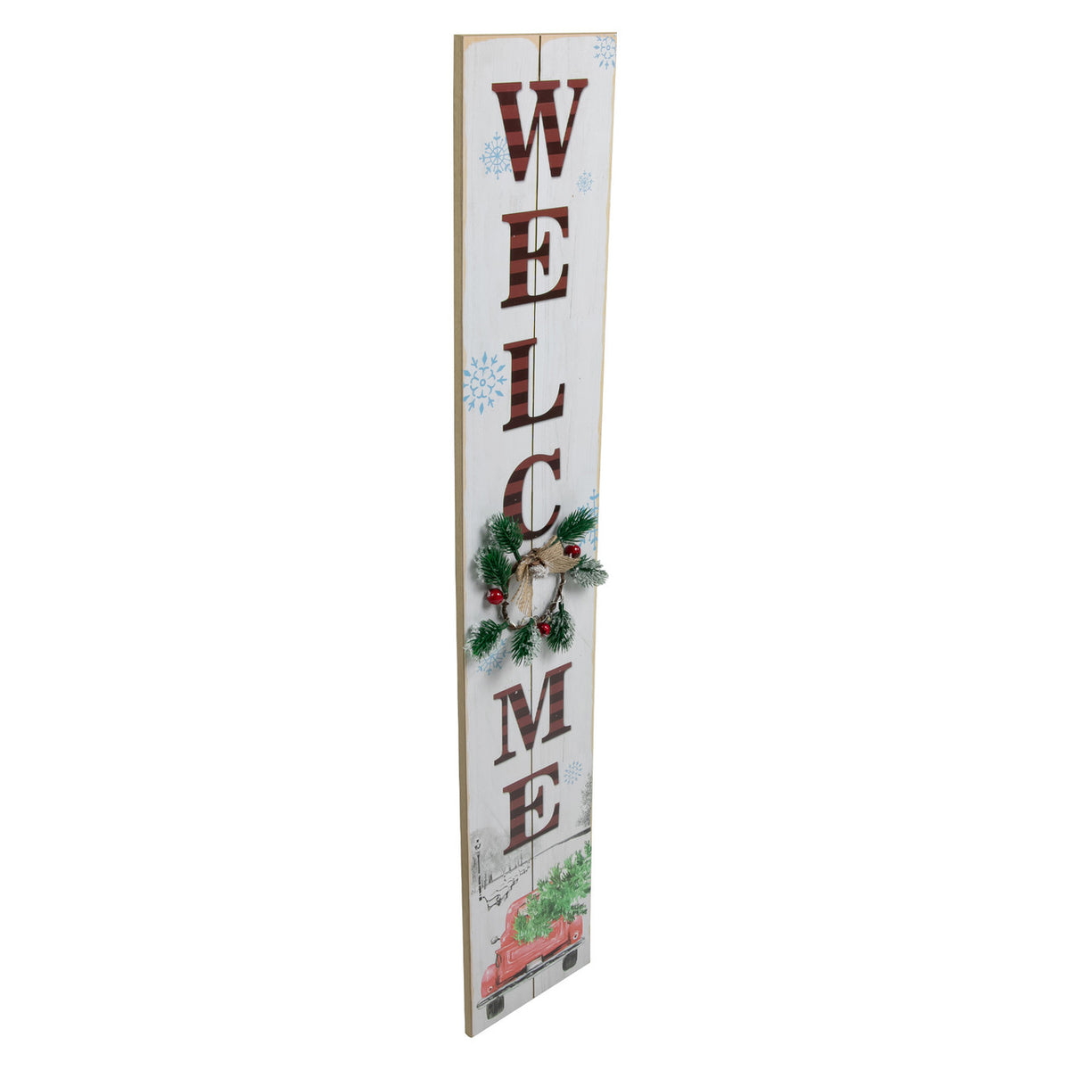 LED Lighted Welcome Sign with Truck Christmas Sign 31.75&quot; for Home Decor