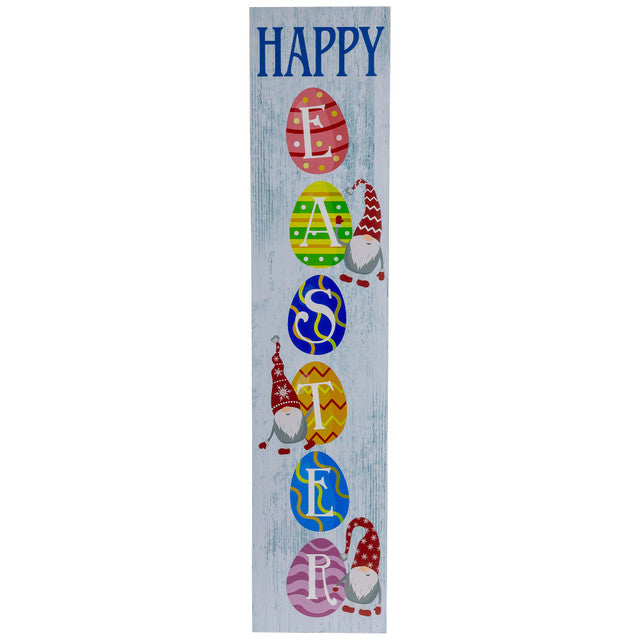 Gnome Happy Easter Porch Board Sign 35.75&quot;