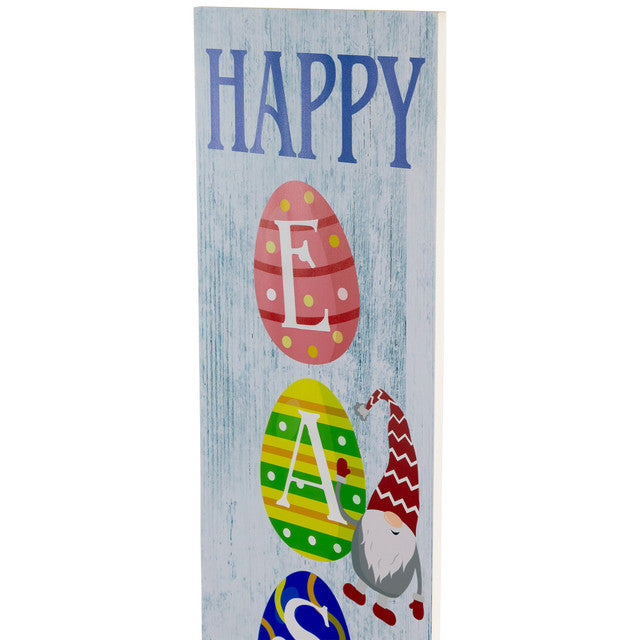 Gnome Happy Easter Porch Board Sign 35.75&quot;