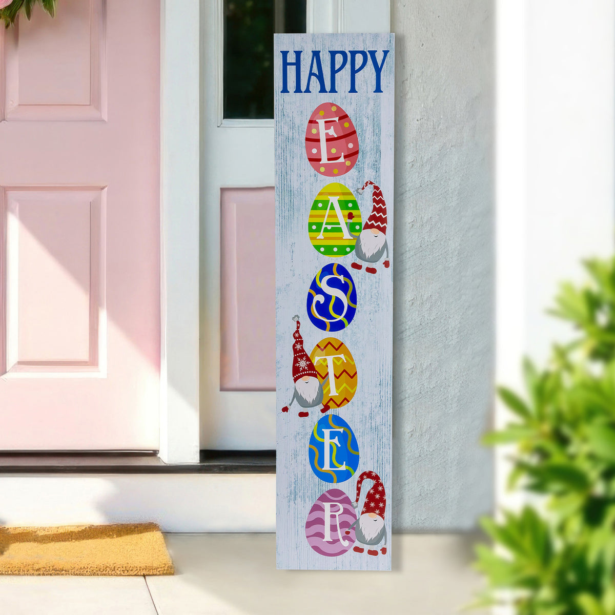 Gnome Happy Easter Porch Board Sign 35.75&quot;