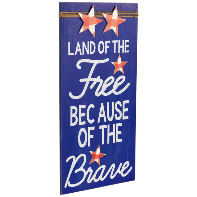 Patriotic Wooden Plaque Set Land of the Free