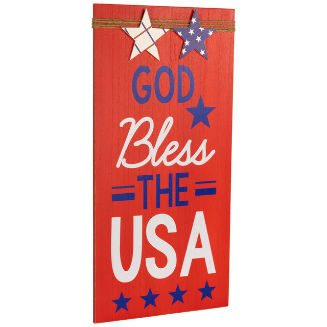Patriotic Wooden Plaque Set Land of the Free