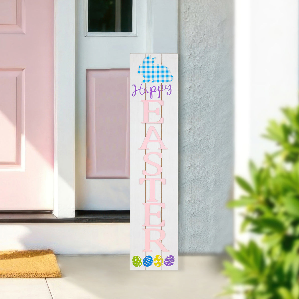 Wooden Happy Easter Sign for Front Porch 36&quot;