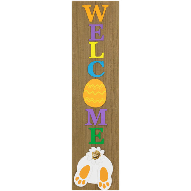 Welcome Easter Egg Porch Sign Wooden Holiday Decor