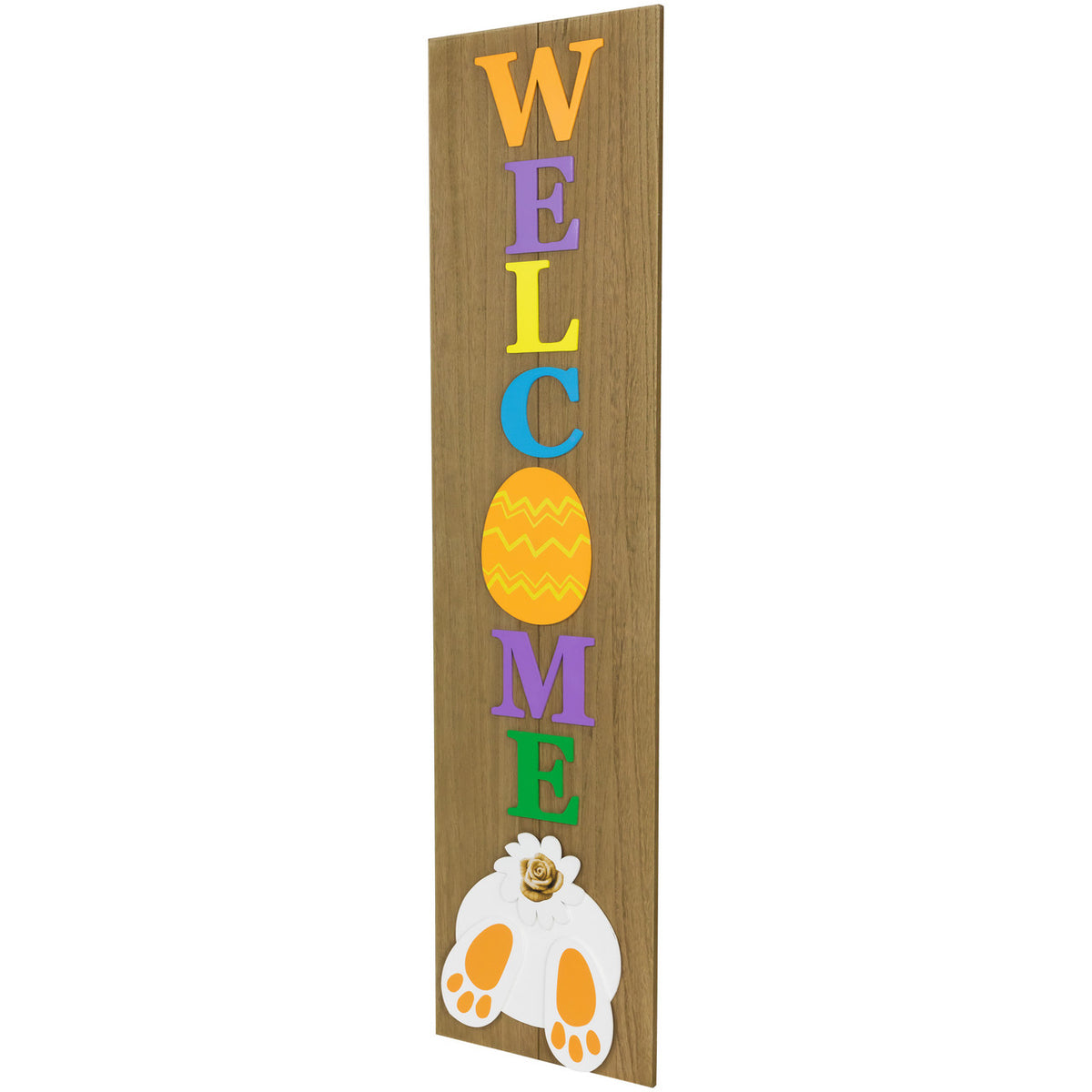 Welcome Easter Egg Porch Sign Wooden Holiday Decor