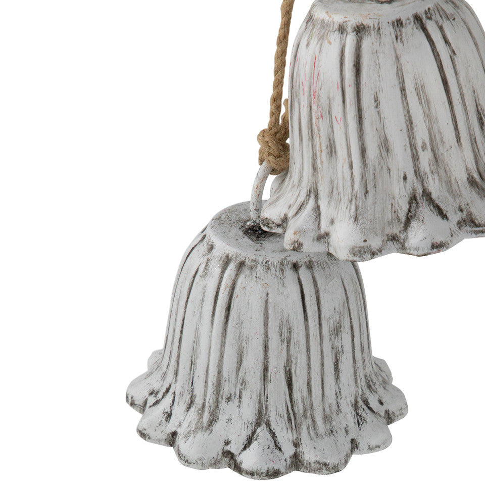 Set of 2 Fluted Bell Trio Christmas Decorations – 20 Inch Hanging Holiday Decor