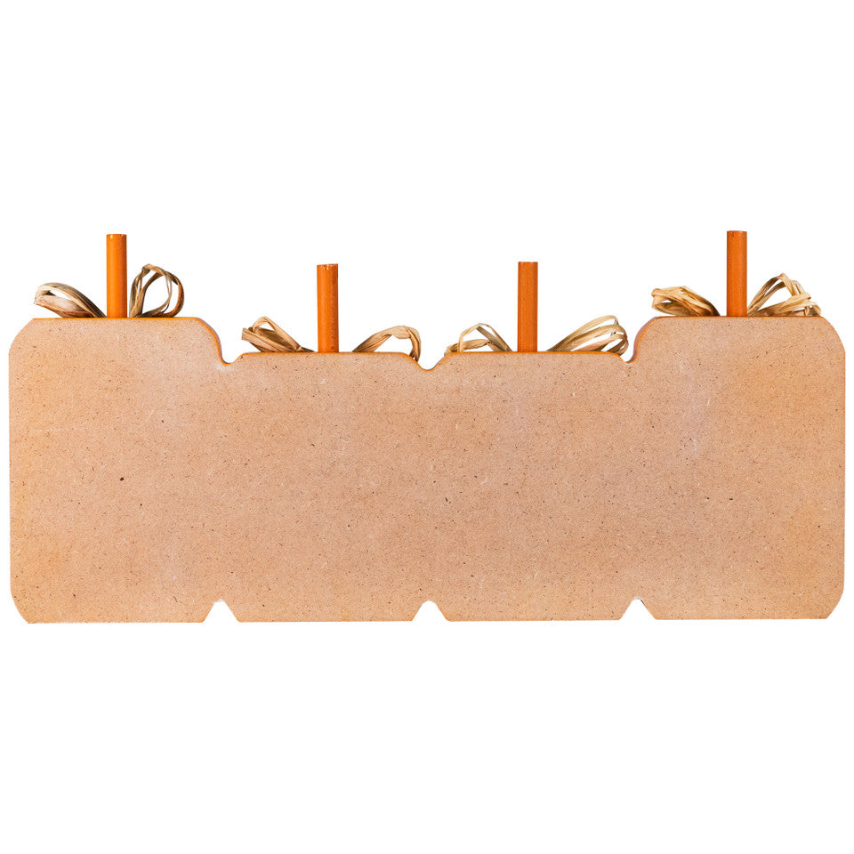 Fall Harvest Plaid Pumpkins Wood Sign 11 Inch Autumn Farmhouse Wall Decor