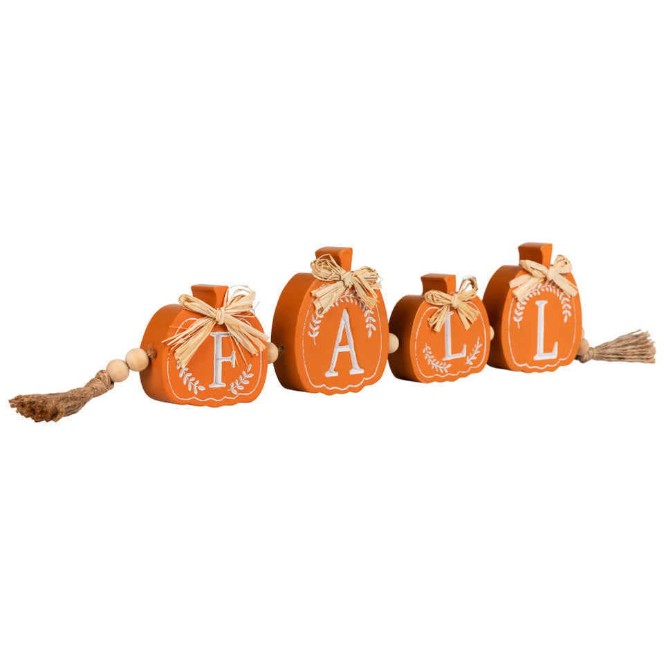Wooden Mini Pumpkins Autumn Sign 22 Inch Fall Harvest Farmhouse Decor