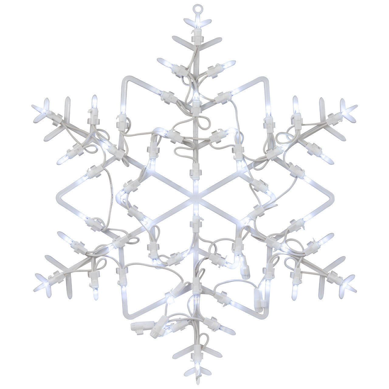Snowflake Christmas 18" White LED Lighted Window Silhouette