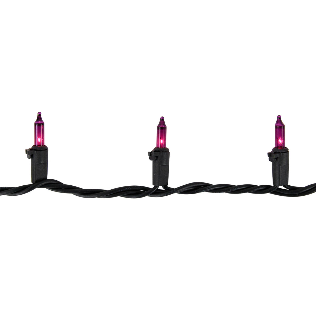 Purple Incandescent Mini Lights 35-Count with 2.5&quot; Spacing for Halloween Decor