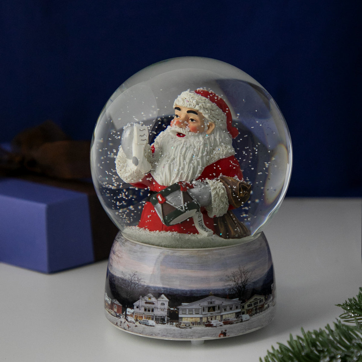 Christmas Snow Globe 6.5&quot; Norman Rockwell &#39;A Drum For Tommy&#39;