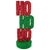 Christmas Sign Decoration 39" Lighted Red and Green 'Ho Ho Ho'