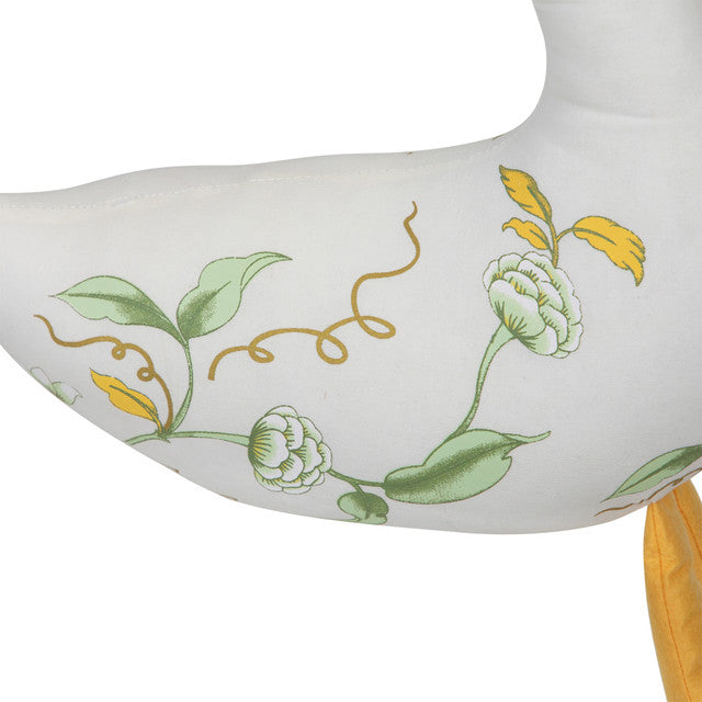 Plush Floral Easter Goose Decoration 16&quot; Spring Decor