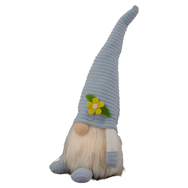 Lighted Spring Gnome with Flower Hat 12.25 Inch