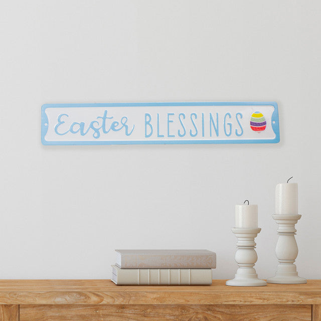 Metal Easter Blessings Wall Sign Decorative 20.25&quot;