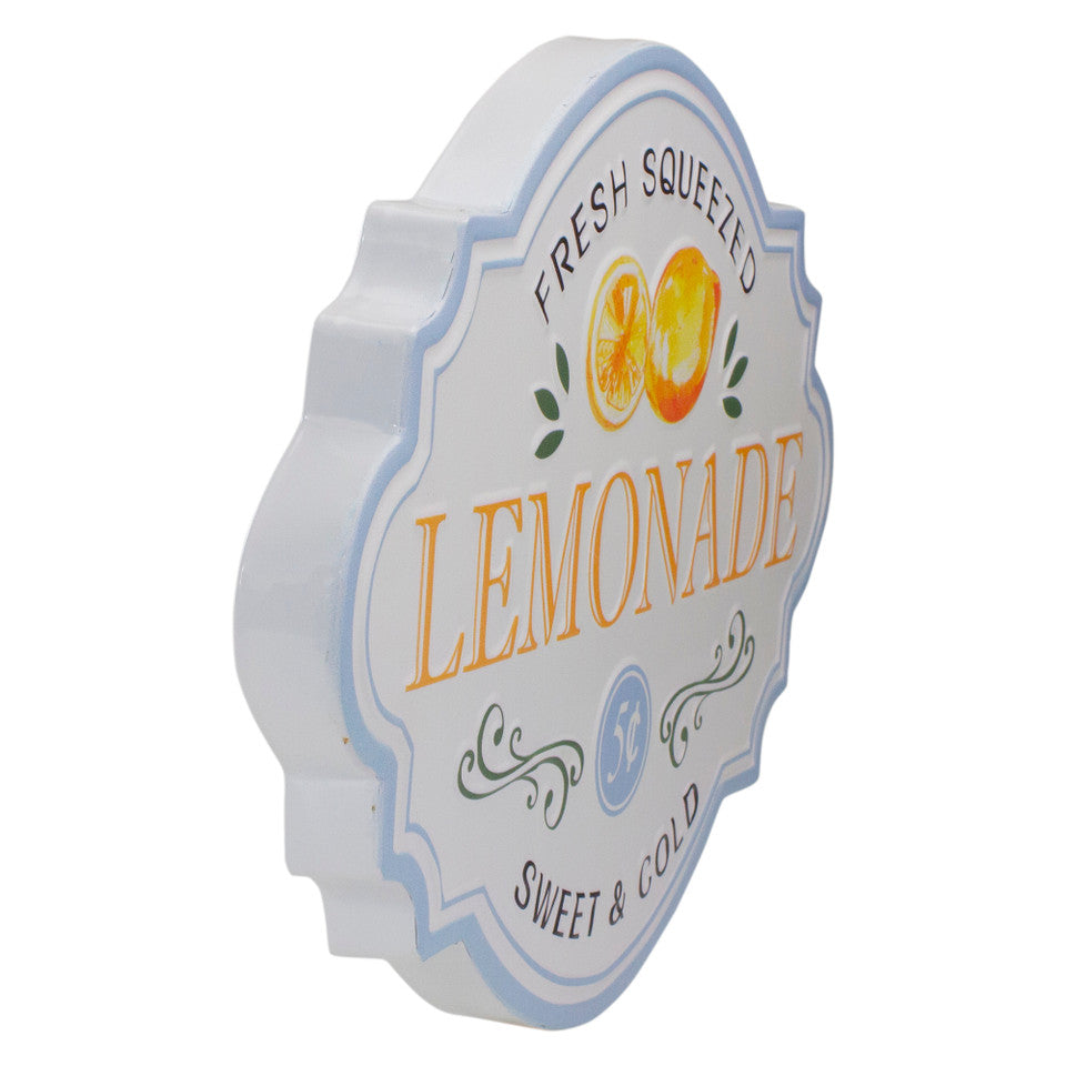 Metal Fresh Squeezed Lemonade Sign 15.25&quot; for Wall Decor