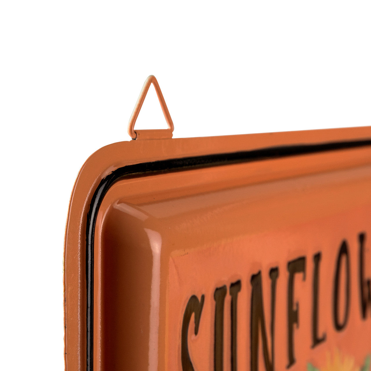 Metal Sunflowers Wall Plaque Burnt Orange 15" Autumn Harvest Home Decor