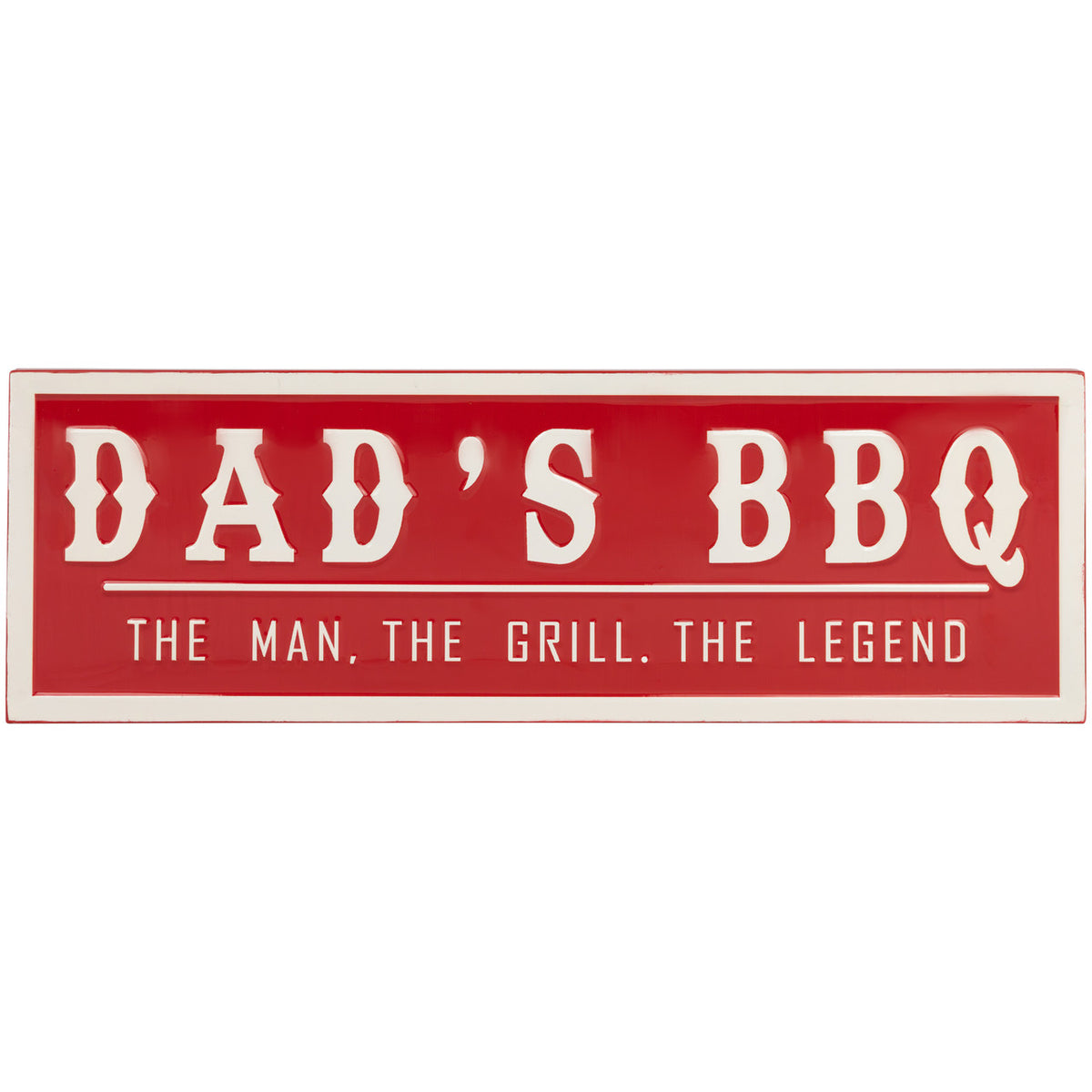 Dad&#39;s BBQ Metal Sign - 23&quot; Red Wall Decor