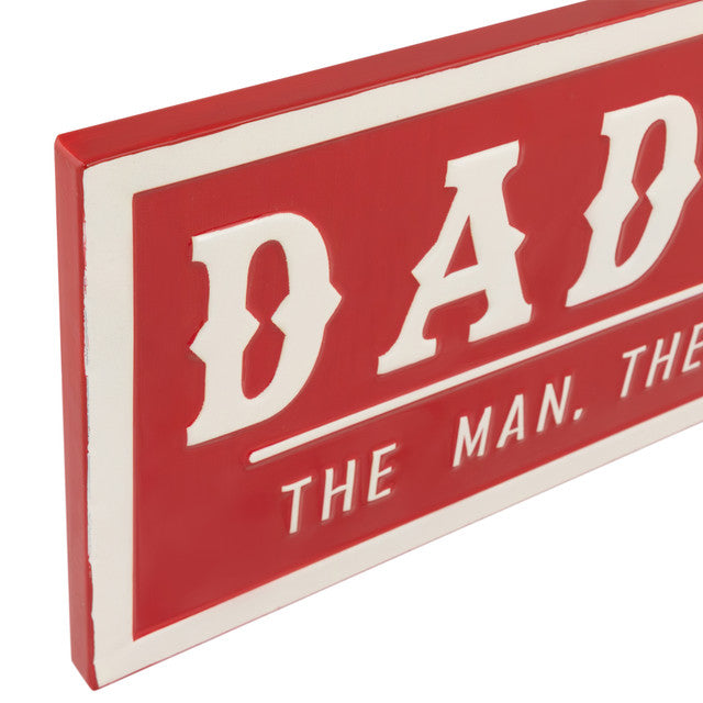 Dad&#39;s BBQ Metal Sign - 23&quot; Red Wall Decor