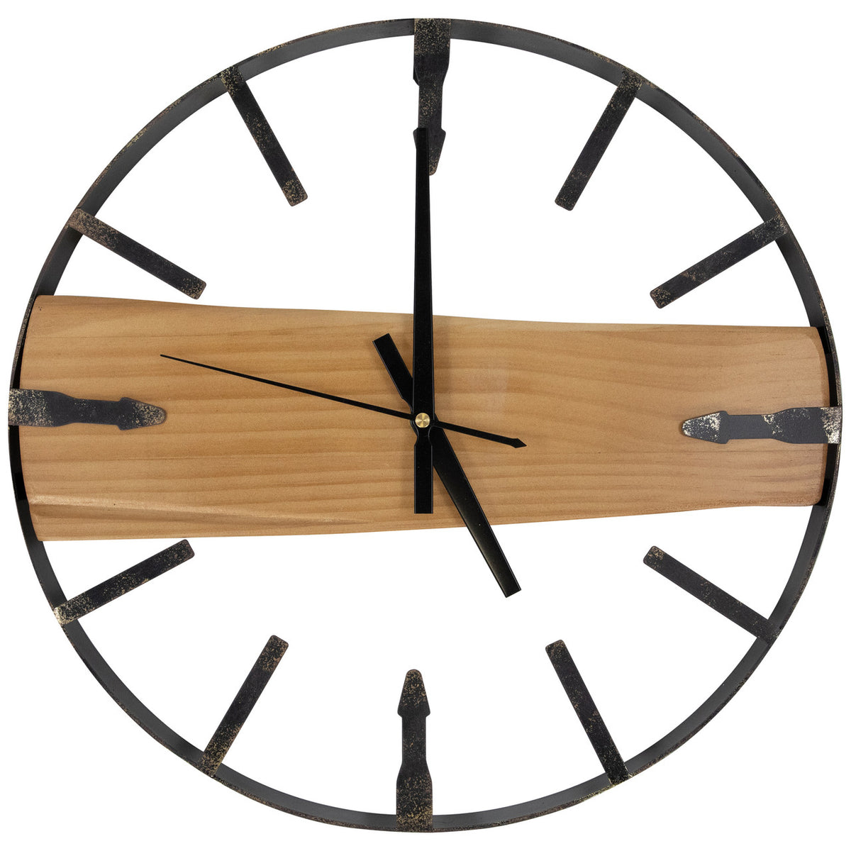Farmhouse Style Metal Frame Wall Clock 15.75&quot;