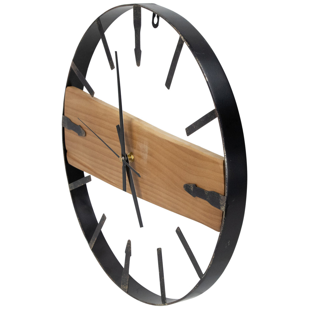 Farmhouse Style Metal Frame Wall Clock 15.75&quot;