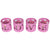 Love Valentines Day Metal Votive Candle Holders 2.75" Set of 4