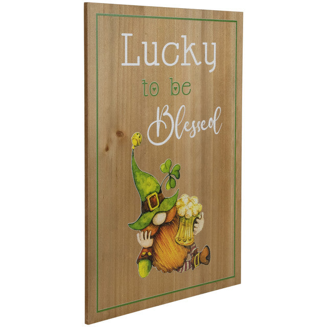 Lucky to be Blessed St Patricks Day Wooden Wall Sign