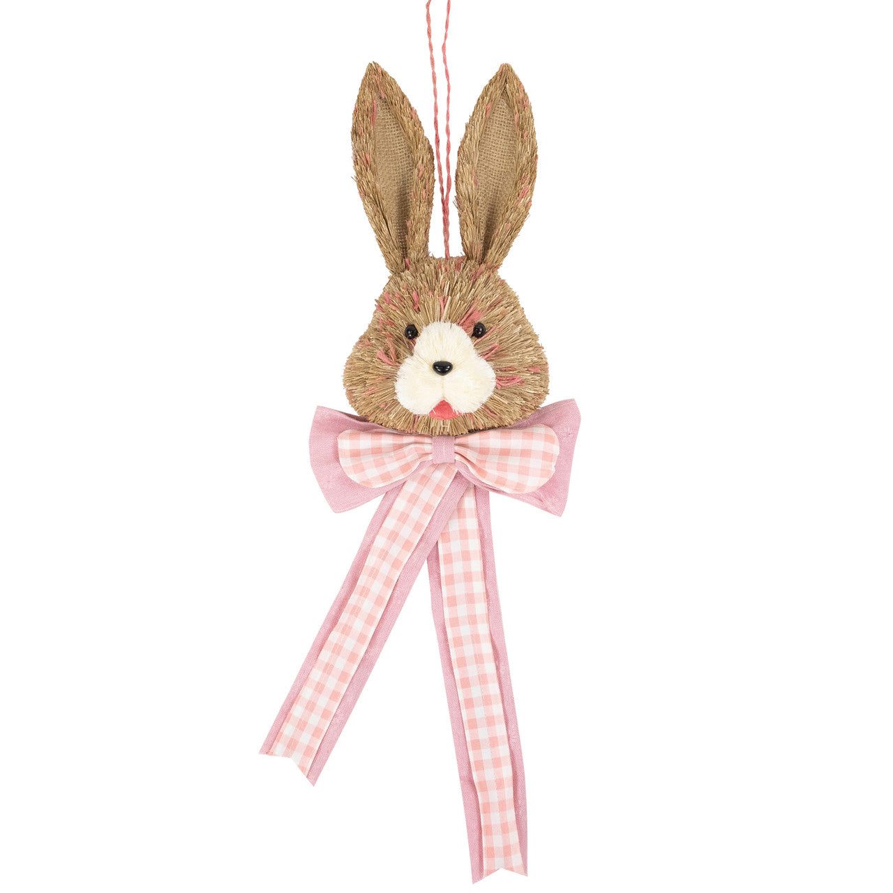 Easter Bunny with Bow Hanging Wall Decoration: 21" Large Size