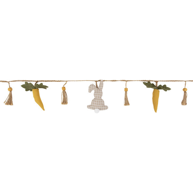 Fabric Easter Garland Rabbits Carrots Garland